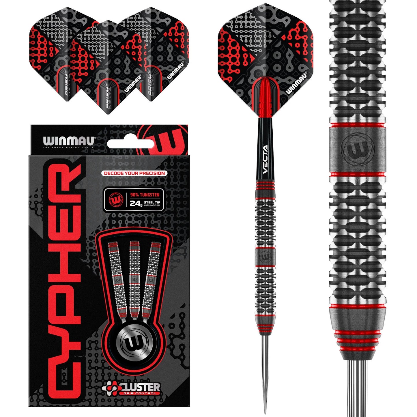 Winmau Cypher 24g Steel Tip 90% Tungsten Dart Set