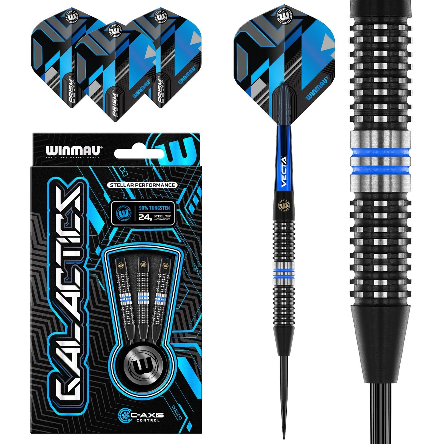 Winmau Galactics 24g Steel Tip Tungsten Dart Set
