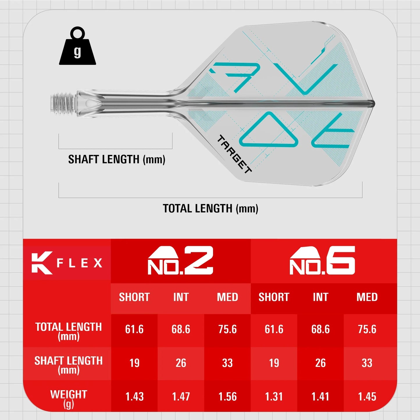 Target K-Flex Rove No.6 Flight and Shaft