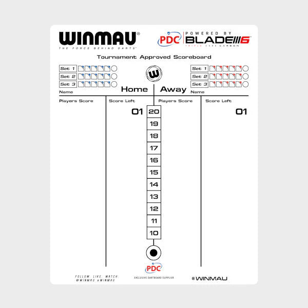 Winmau Double Sided Scoreboard