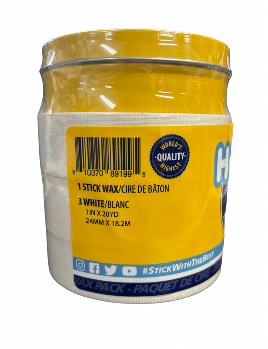 Howies Hockey Tape and Wax Pack (3 Cloth 1 Wax - White)