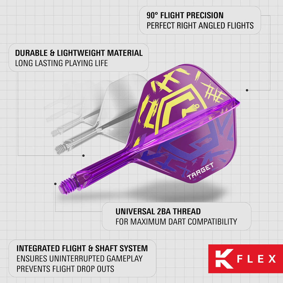 Target K-Flex Luke Littler World Champion Edition Purple Flight and Shaft - Maltby Sports