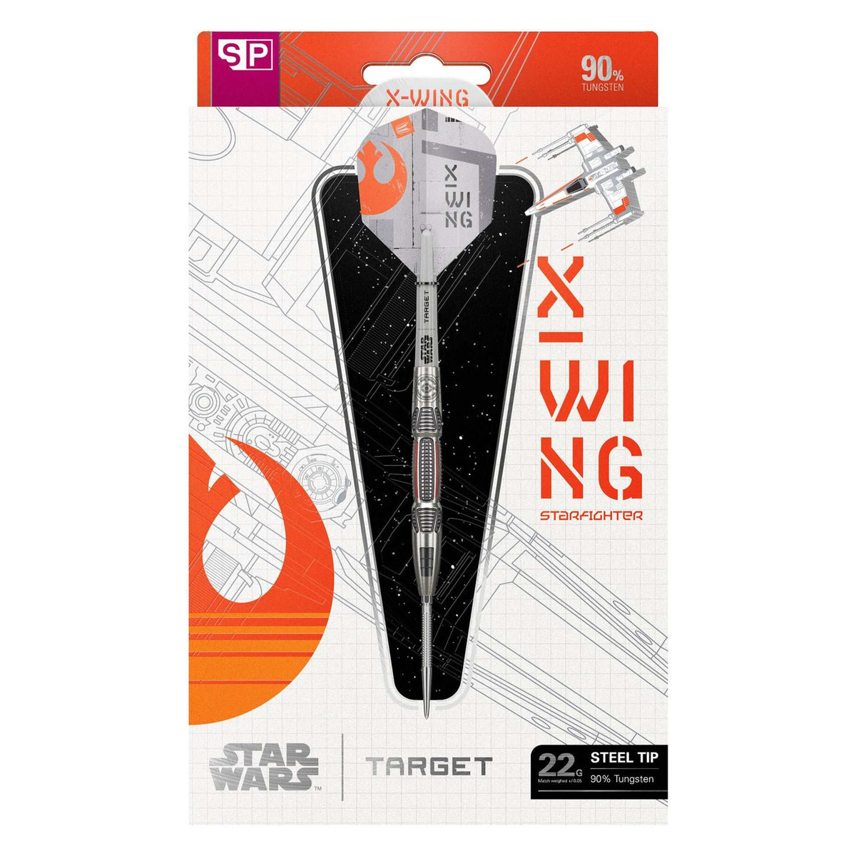 Target Star Wars X-Wing 90% Tungsten SP Dart Set - Maltby Sports