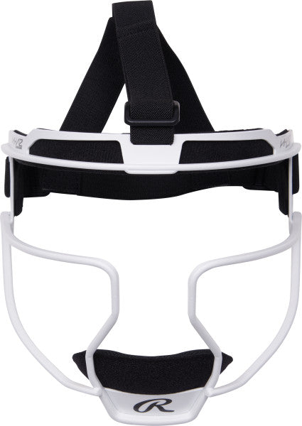 Rawlings Hi-Viz White Adult Softball Fielders Mask - Maltby Sports