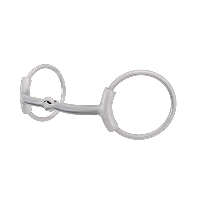 FG SS BRUSHED LOOSE RING SNAFFLE BIT WITH SLEEVE
