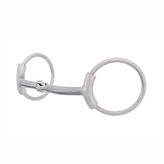 FG SS BRUSHED LOOSE RING SNAFFLE BIT WITH SLEEVE