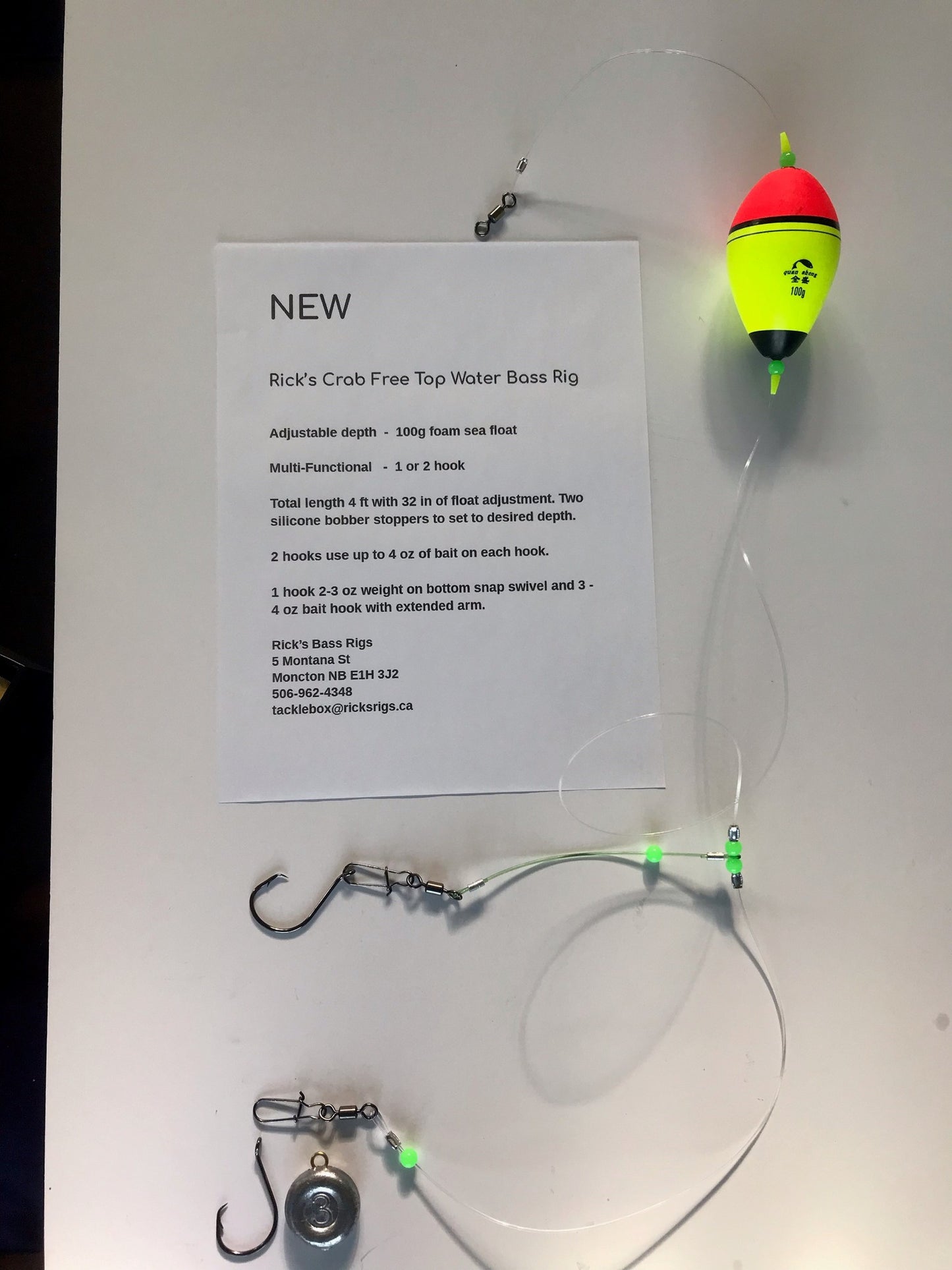 Ricks Crab Free Bass Rig