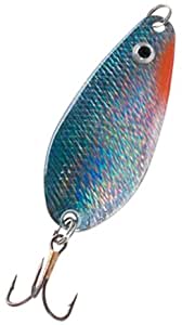Blue Fox Strobe Tear Drop Spoon - Holographic Fishing Lure 2-3/4, 5/8 Oz, Silver Minnow