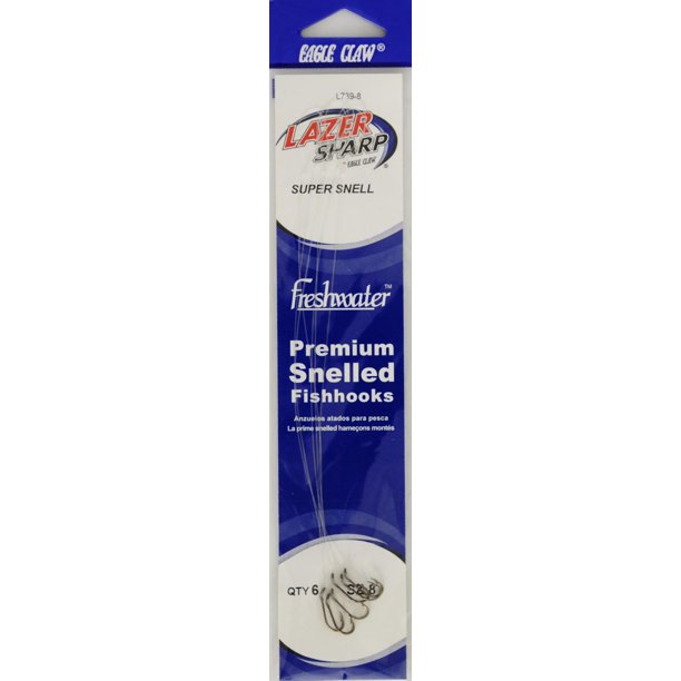 Eagle Claw Super Snell Premium Snelled Fishhooks