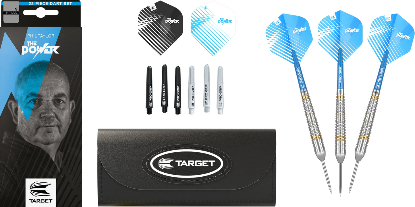 Phil Taylor Brass Steel Tip Dart Kit 22g