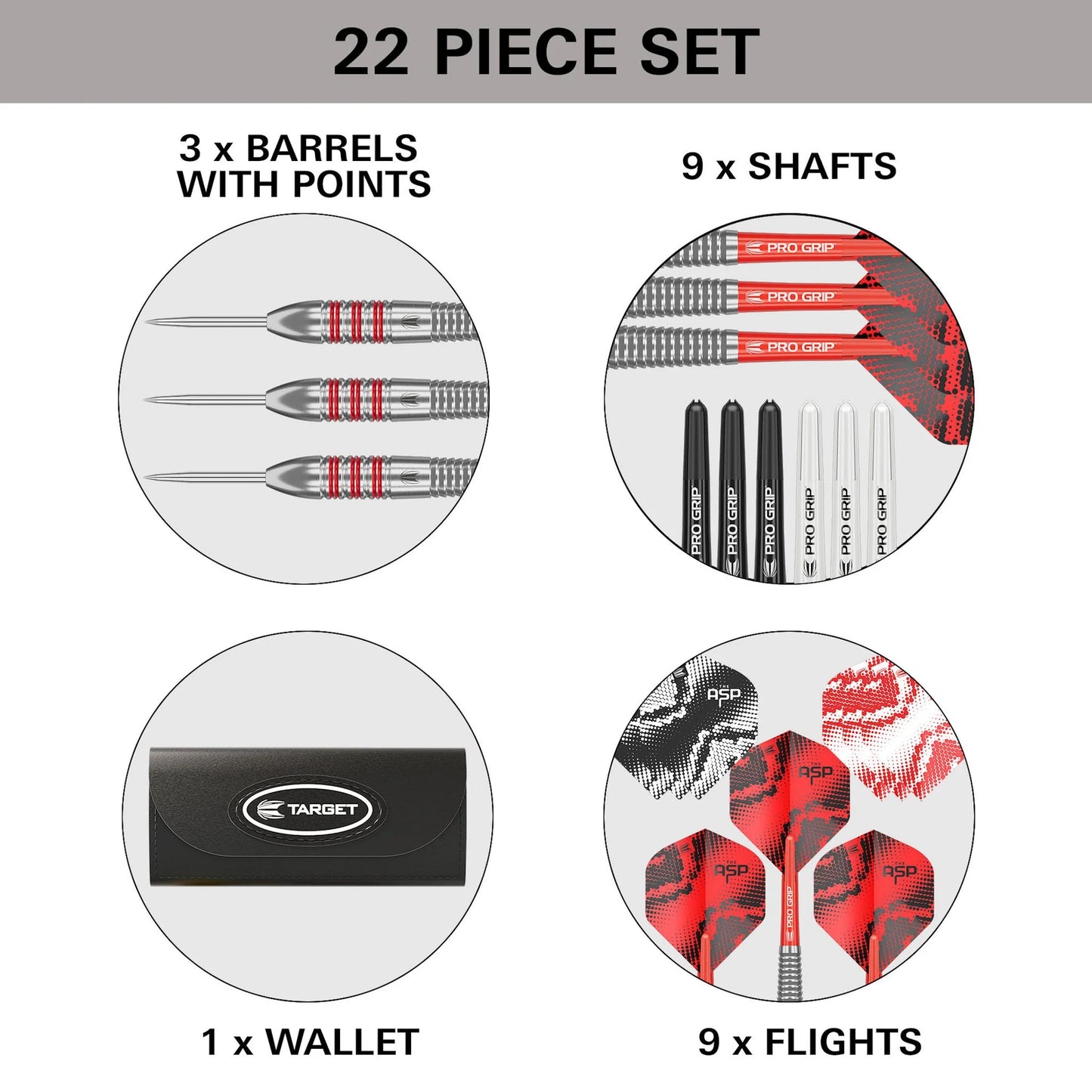 Target Nathan Aspinall The ASP 22 Piece Dart Set