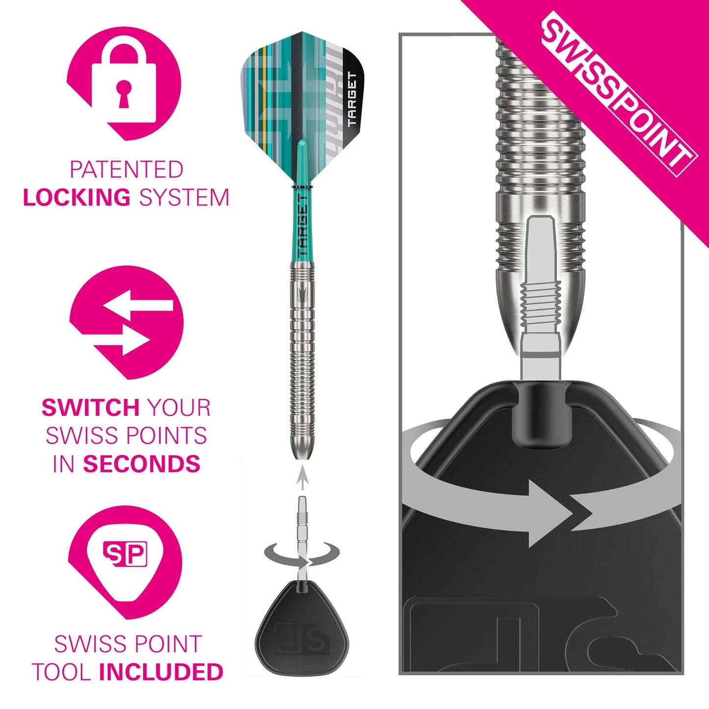 Target Hydro SP 90% Tungsten Dart Set - Maltby Sports