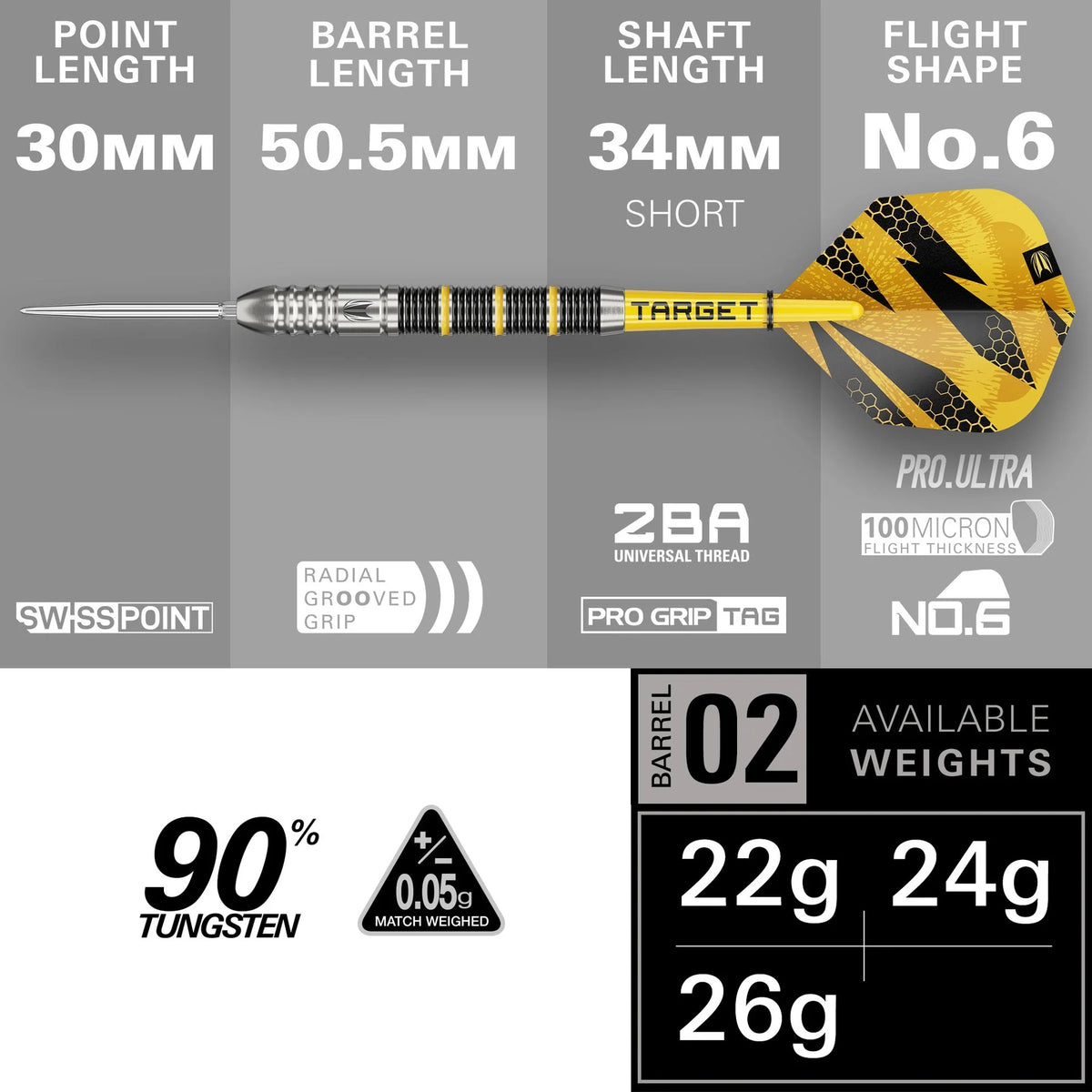 Target Buzz 90% SP Tungsten Dart Set