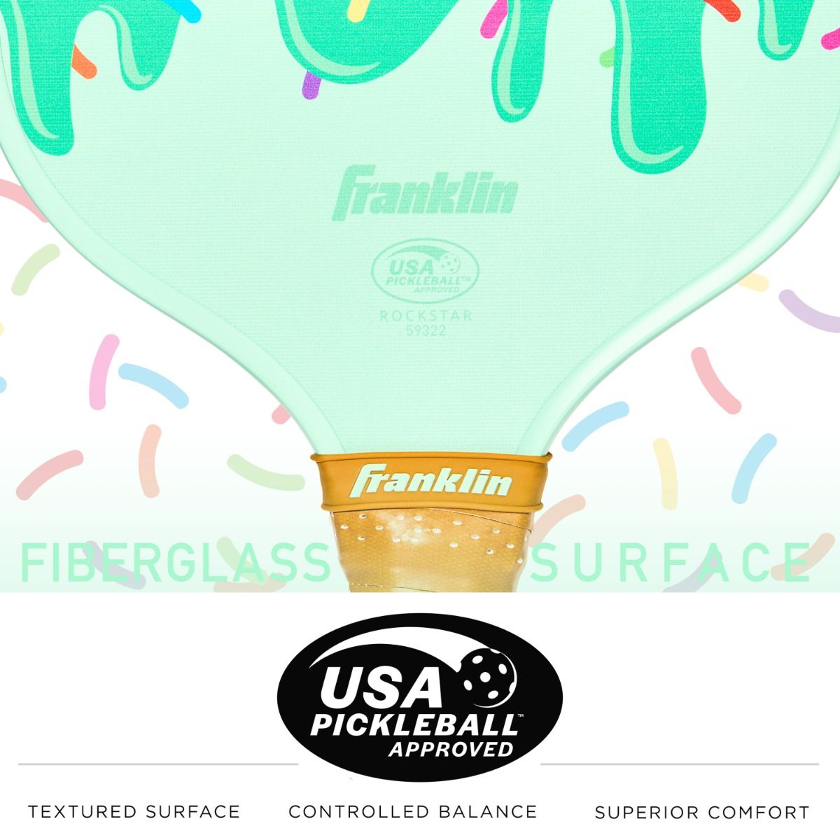 Franklin Youth Rockstar Pickleball Paddle - Ice Cream