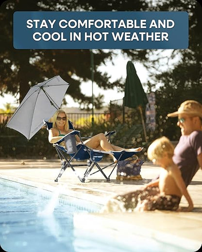SKLZ Sport Brella Reclining Chair with Umbrella Navy - Maltby Sports