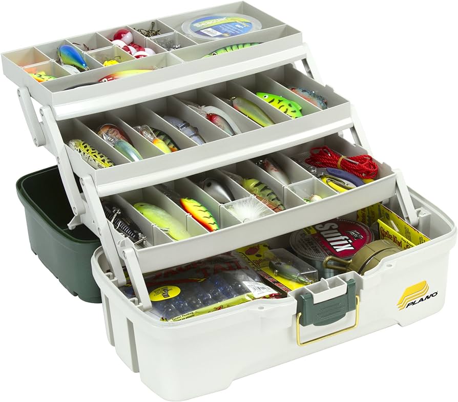 Plano Three Tray Tackle Box with Top Storage