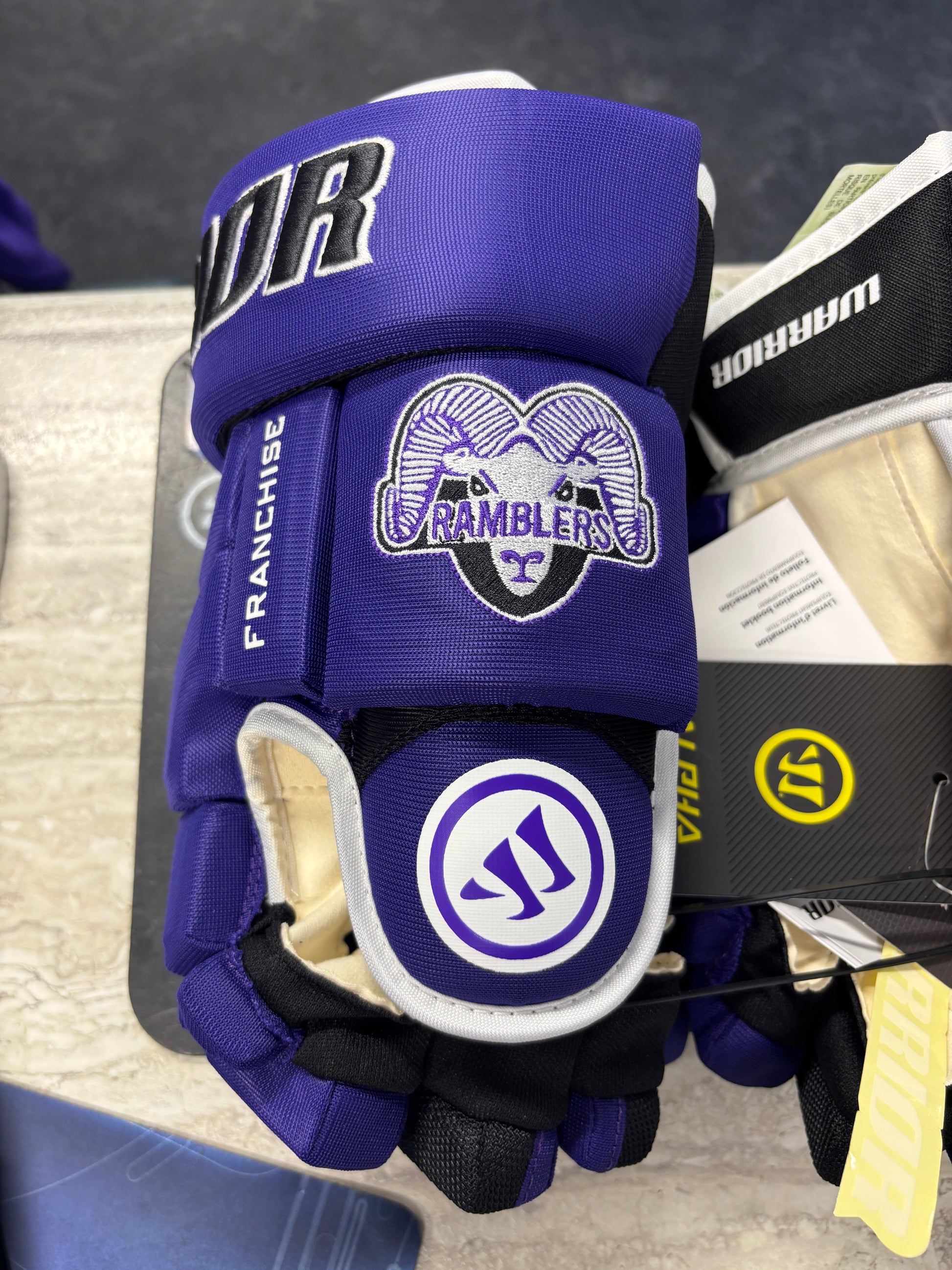 Warrior Franchise Custom Rambler Purple Hockey Gloves - Maltby Sports