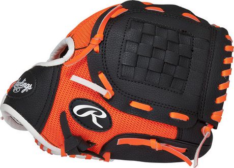 Rawlings Players Black and Orange RHT Youth Baseball Glove