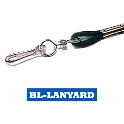 Blue Sports Black Tie Cord Lanyard