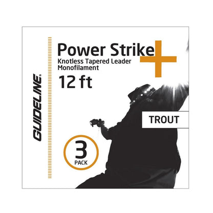 Guideline Power Strike 12ft Knotless Tapered Leader 3 Pack