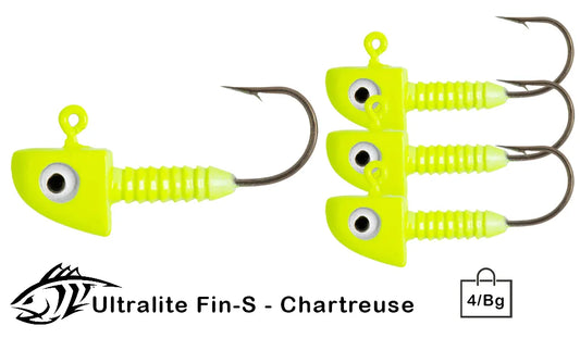 Lunker City Ultralite Fin-S Painted 1/16oz Jig Heads