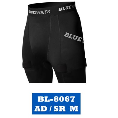 Blue Sports Fitted Short with Cup