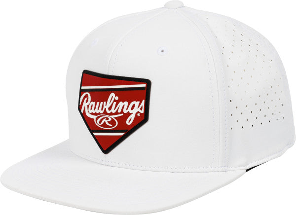 Rawlings White Base Logo Hat - Maltby Sports