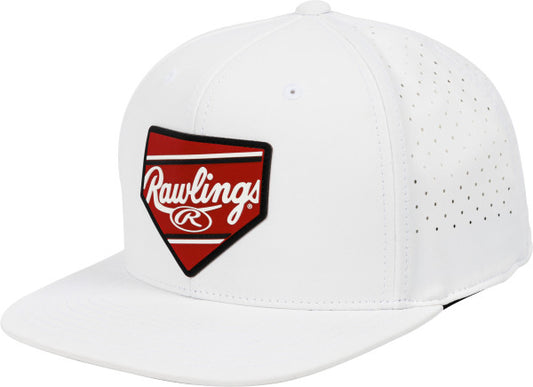 Rawlings White Base Logo Hat - Maltby Sports