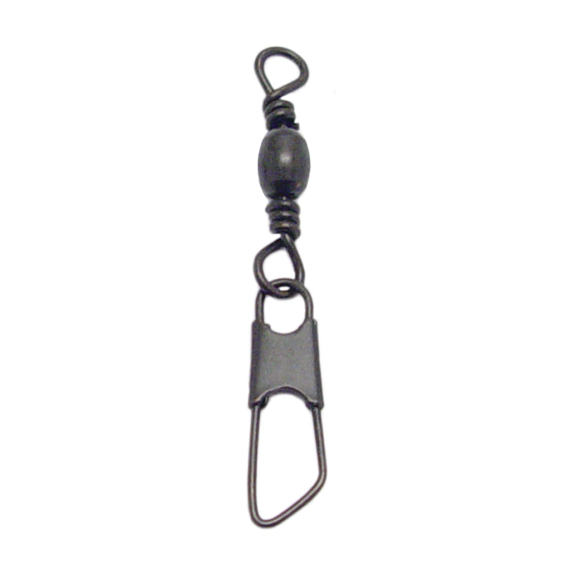 Black Barrel Swivels with Safety Snaps - Maltby Sports