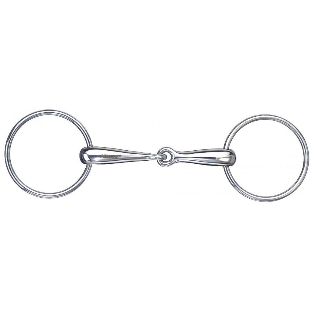 METALAB STAINLESS STEEL HOLLOW MOUTH SNAFFLE BIT   6"
