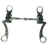STAINLESS STEEL FLORAL SHANK SNAFFLE BIT