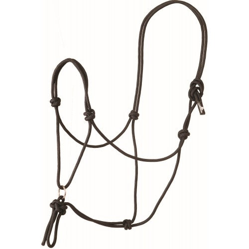 MUSTANG NO TWIST ROPE HALTER  (Black)