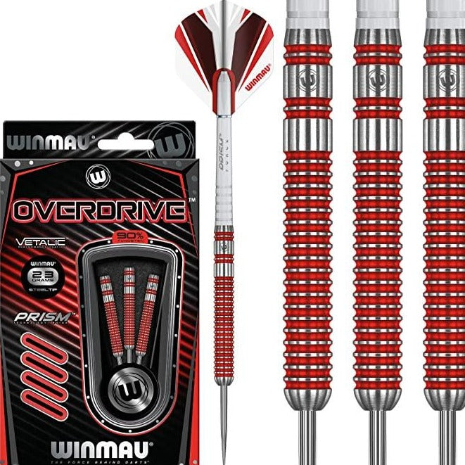 Winmau Overdrive 90% Steel Tip Tungsten Darts - Maltby Sports