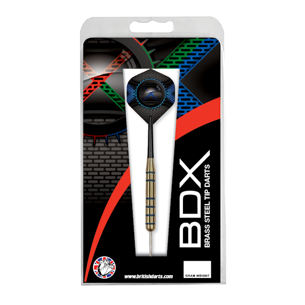British Darts BDX Brass Steel Tipped Dart Set