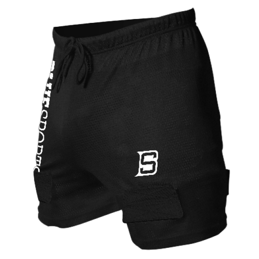 Blue Sports Mesh Short with Cup