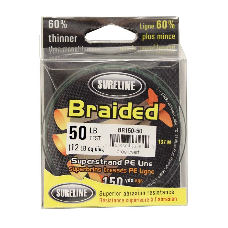 Green Braided Line - 150 yds - Maltby Sports