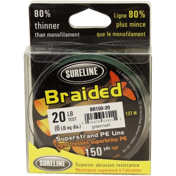 Sureline Green Braided Line -150 yds