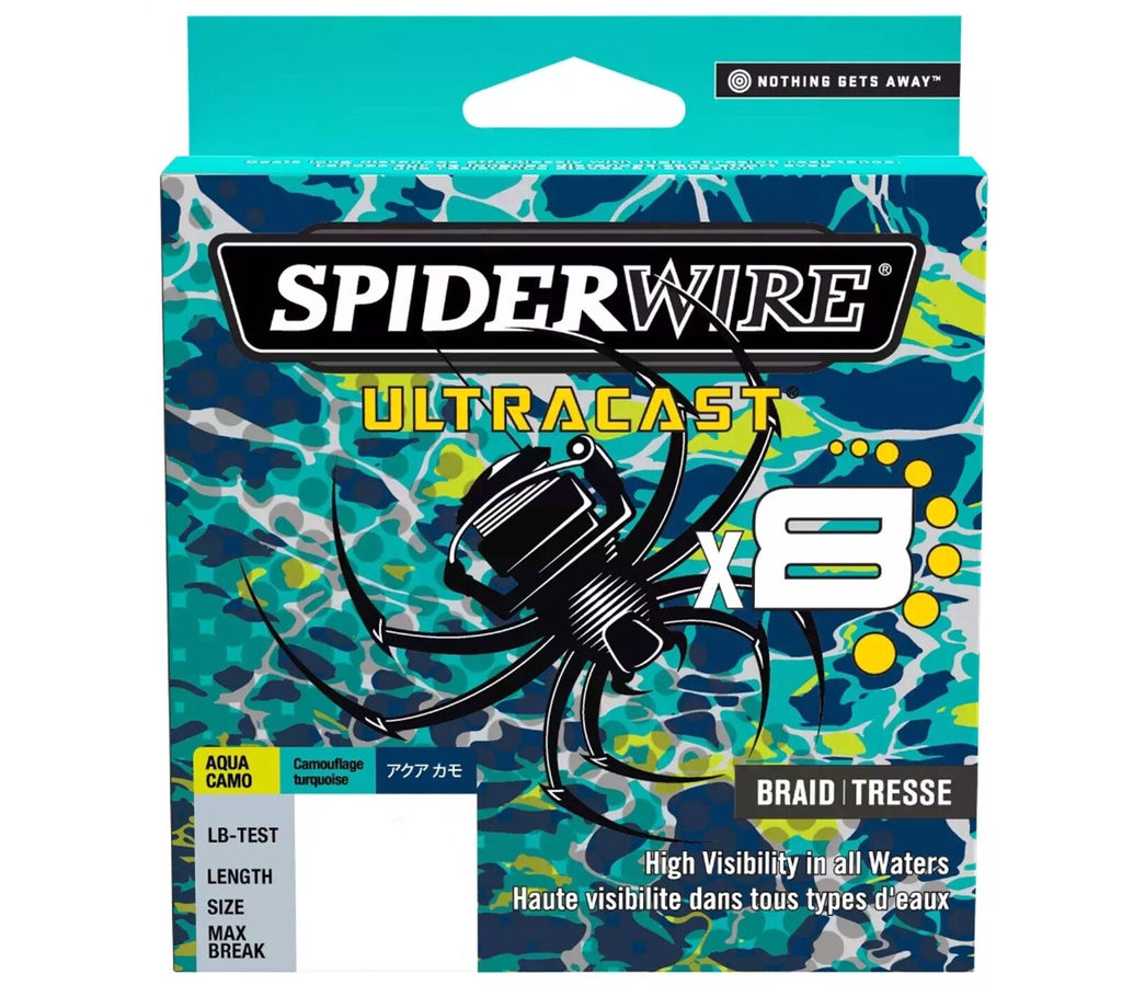 SpiderWire UltraCast Braid  Aqua Camo Fishing Line