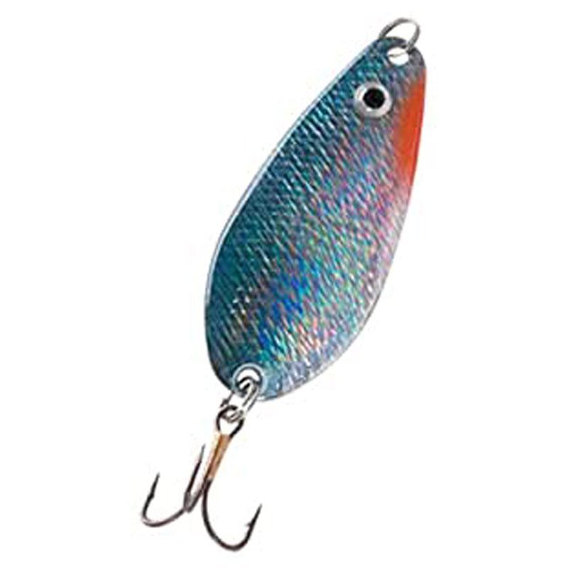 Blue Fox SSPH4SM Strobe Tear Drop Spoon, Holographic 3-1/4", 3/4 oz, Silver Minnow